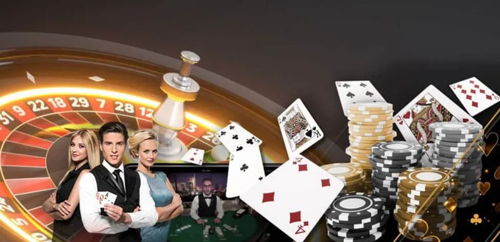 Classic table games like poker, blackjack, and roulette with betting chips